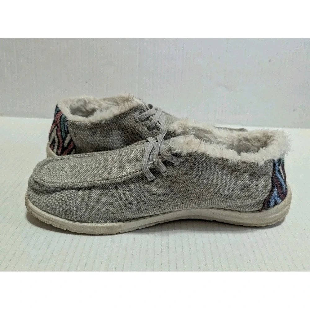 Tommy Bahama Shoes Men's Sz 9.5 Shoes Gray Chukka Faux Fur Lined Comfort Slip On